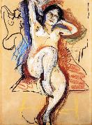 Henri Matisse sitting in the Nude oil on canvas